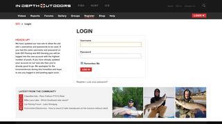 
                            8. Login | In-Depth Outdoors