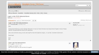 
                            10. Login in die CCU2 dokumentieren - HomeMatic-Forum / FHZ-Forum