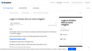 
                            13. LogIn in Firefox 59.0.2 nicht möglich - Dropbox Community - 273403