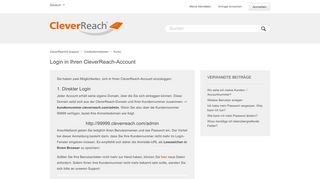 
                            4. Login in Ihren CleverReach-Account – CleverReach® Support