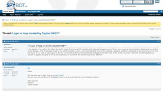
                            9. Login in loop created by Spybot S&D?? - Safer-Networking Forums