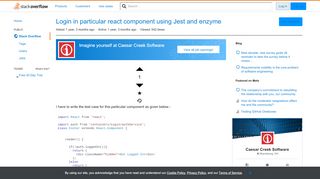 
                            3. Login in particular react component using Jest and enzyme - Stack ...