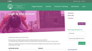 
                            8. Login in - The British Wheel of Yoga