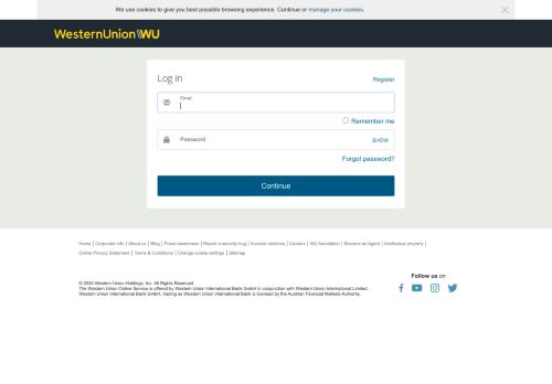 
                            1. Login in to your Western Union NL Profile