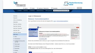 
                            7. Login in Webweaver | Regionale Bildungsnetzwerke NRW