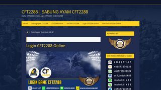 
                            9. login indo klik 88 | CFT2288 | SABUNG AYAM CFT2288