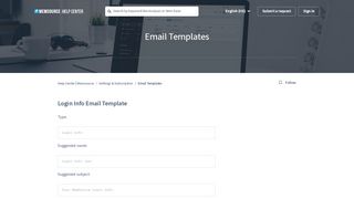 
                            1. Login Info Email Template – Memsource