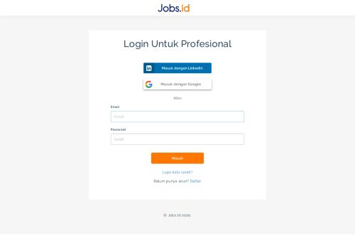 
                            9. Login - Info Lowongan Kerja Terbaru dan Populer 2019 | Jobs.id