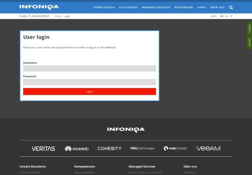 
                            3. Login | infoniqa sql ag