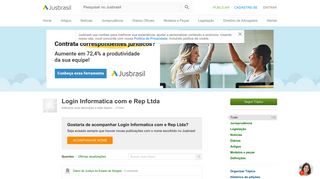 
                            7. Login Informatica com e Rep Ltda - JusBrasil