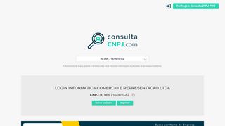 
                            4. LOGIN INFORMATICA COMERCIO E ... - Consulta CNPJ