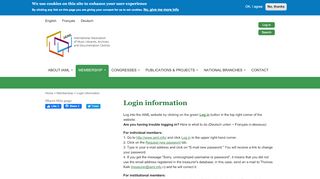 
                            9. Login information | IAML