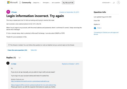 
                            9. Login information incorrect. Try again - Microsoft Community