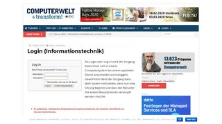 
                            7. Login (Informationstechnik) | | Computerwelt