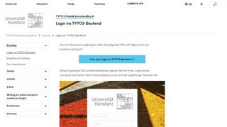 
                            11. Login ins TYPO3-Backend | Einstieg | TYPO3-Redaktionshandbuch ...