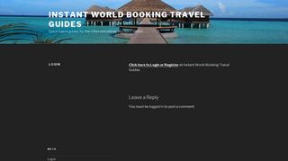 
                            6. Login | Instant World Booking Travel Guides