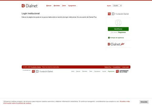 
                            4. Login institucional - Páginas de Ayuda - Dialnet