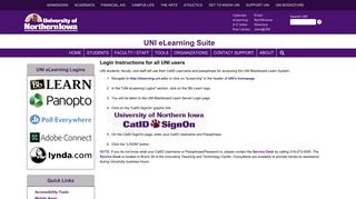 
                            5. Login Instructions for all UNI users | UNI eLearning Suite