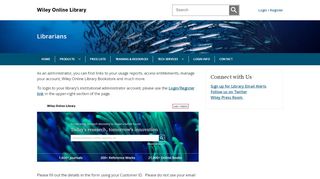 
                            3. Login Instructions - Librarians - Wiley Online Library