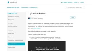 
                            4. Login-Instruktionen – Beekeeper Help Center