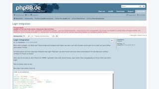 
                            2. Login Integration - phpBB.de