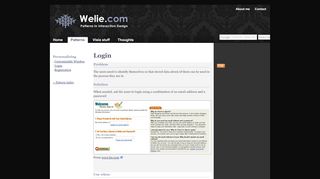 
                            12. Login - Interaction Design Pattern Library - Welie.com