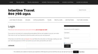 
                            4. Login - Interline Travel 800 766-2911