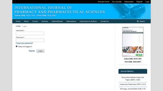 
                            1. Login | International Journal of Pharmacy and Pharmaceutical Sciences