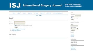 
                            6. Login - International Surgery Journal