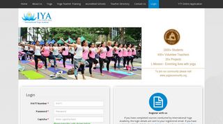 
                            3. Login - International Yoga Academy, Hong Kong