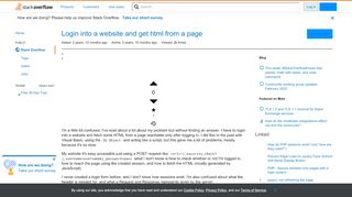 
                            2. Login into a website and get html from a page - Stack Overflow