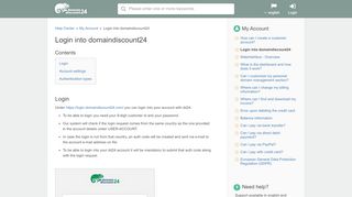 
                            5. Login into domaindiscount24 | dd24 FAQ