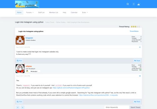 
                            3. Login into Instagram using python - Python Forum