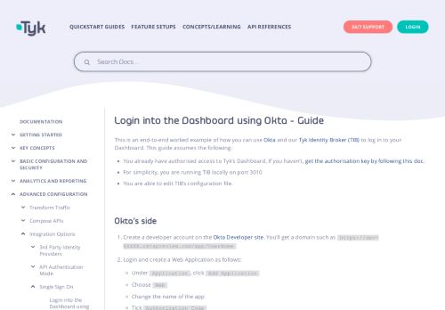 
                            12. Login into the Dashboard using Okta - Guide - Tyk