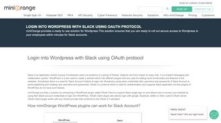 
                            9. Login into WordPress with Slack using OAuth protocol - miniOrange