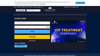 
                            12. Login into you account - Lucky VIP Casino