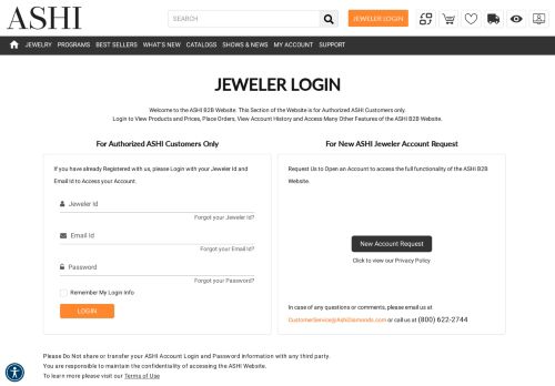 
                            8. Login into Your ASHI B2B Jeweler Account - ASHI Diamonds