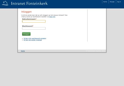 
                            11. Login - Intranet Fonteinkerk - Fonteinkerk Haarlem