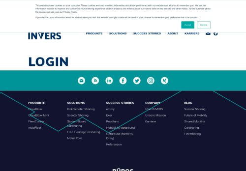 
                            4. Login – INVERS - INVERS Mobility Solutions