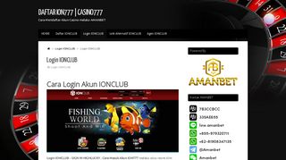 
                            8. Login IONCLUB | DAFTAR ION777 | CASINO777