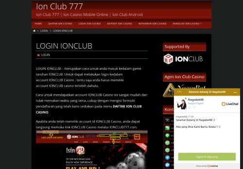 
                            9. LOGIN IONCLUB | Ion Club 777