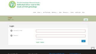 
                            11. Login – Irish Genealogical Research Society