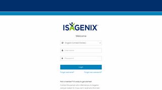 
                            1. Login - Isagenix