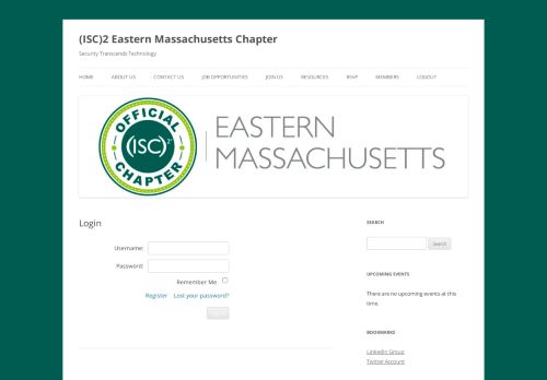 
                            9. Login | (ISC)2 Eastern Massachusetts Chapter