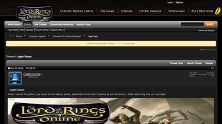 
                            1. Login Issue - LotRO