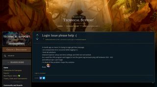 
                            13. Login Issue please help - EUW boards - League of Legends