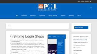 
                            3. Login issues and FAQs - PMI Bangalore Chapter