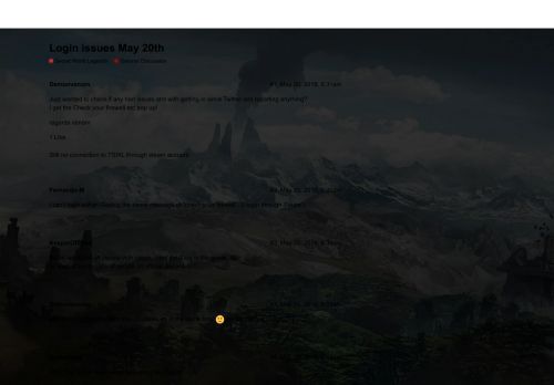 
                            8. Login issues May 20th - General Discussion - Funcom Forums