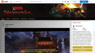 
                            5. Login issues? : Neverwinter - Reddit