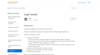 
                            9. Login issues – Novasoft